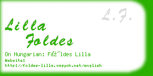 lilla foldes business card